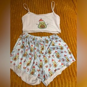 Christmas avocado PJ set